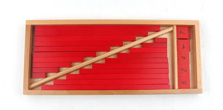 Wooden Montessori educational toy for preschool children aged 2 to 7 years.