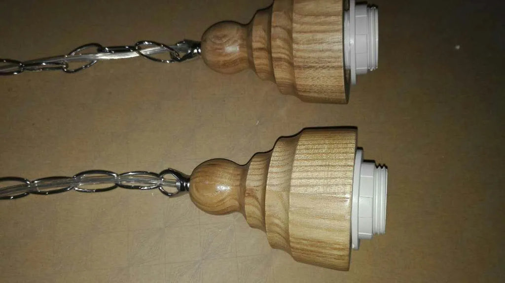 Glass wood grain single head pendant light with adjustable cord in Nordic fishing line chandelier style