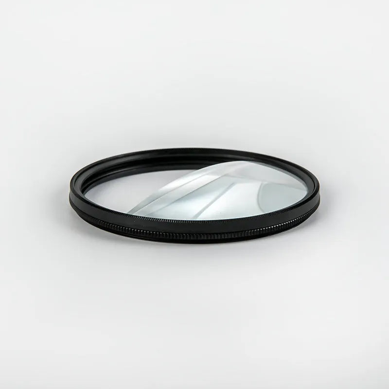77mm half moon mirror rotatable split focus camera filter with microfiber cloth and protective bag