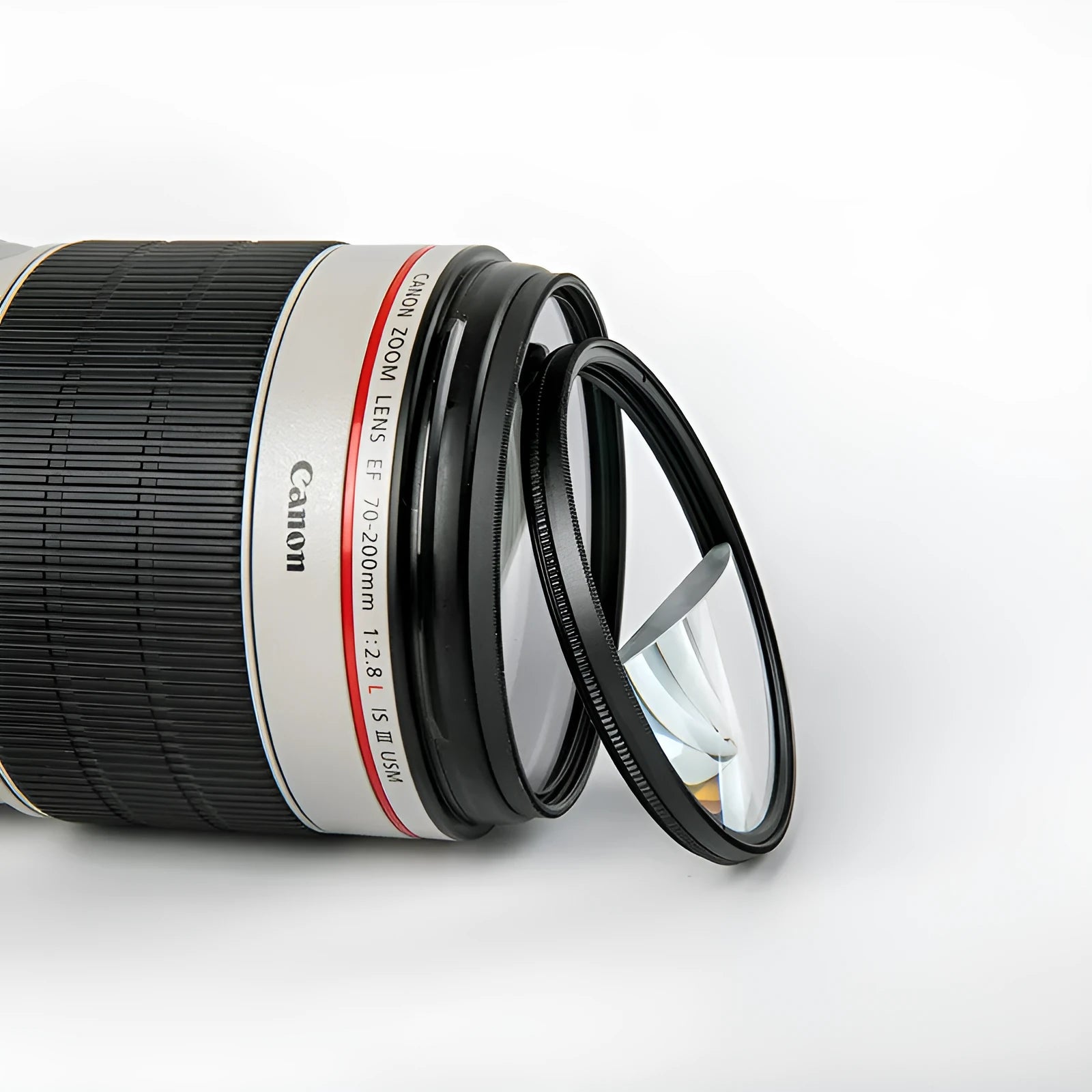 77mm half moon mirror rotatable split focus camera filter with microfiber cloth and protective bag