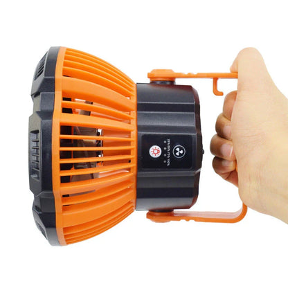 A versatile LED lighting fan with a brushless motor, lightweight blades, and dual fan and lighting controls for use in homes, outdoor spaces, and during camping