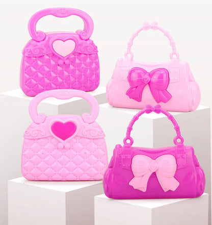 Pink pretend play makeup set for kids with 24-32 pieces, safe and non-toxic