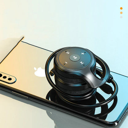 A23 Wireless Bluetooth Headset in navy blue and black with MP3 player and FM radio