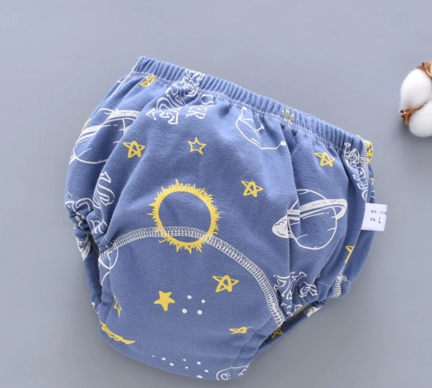 Baby Diaper Pants Cotton Washable Summer Breathable Thin Waterproof in Dark Blue, Light Blue, and Pink