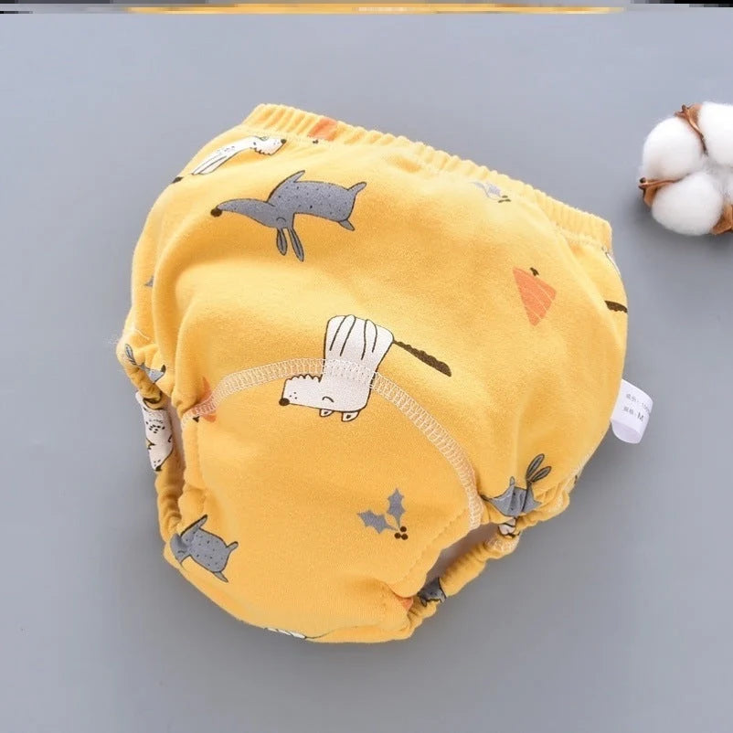 Baby Diaper Pants Cotton Washable Summer Breathable Thin Waterproof in Dark Blue, Light Blue, and Pink