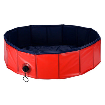 Foldable portable pet pool for dogs and cats with slip-resistant base