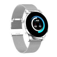 Round screen smart watch with health monitoring features and multi-language support