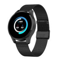 Round screen smart watch with health monitoring features and multi-language support
