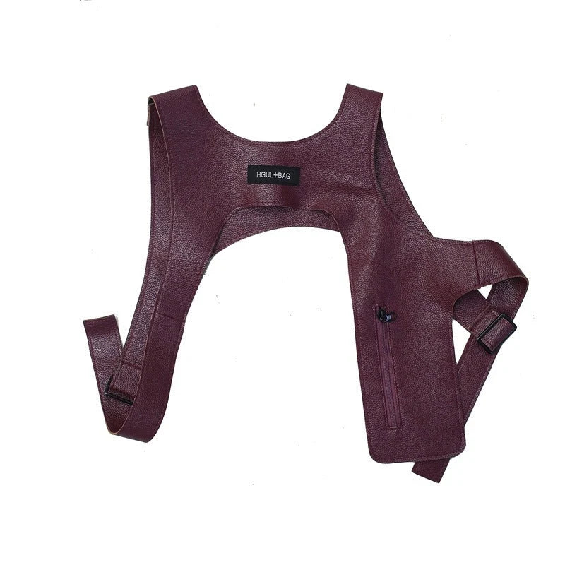 TrendyBrand PU Leather Tactical Vest in multiple colours, showcasing durability and style.