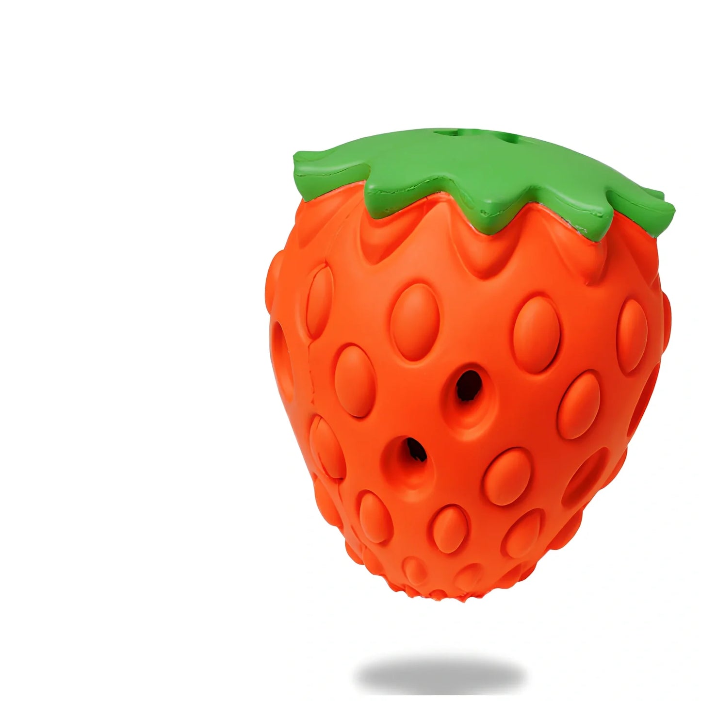 Dragon fruit shaped rubber dog toy ball, 85x128mm, for safe teeth cleaning and bite play