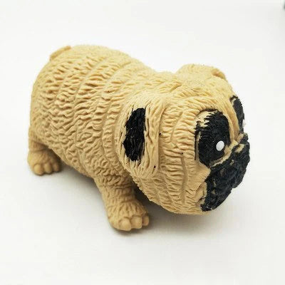 Stretchable pink pig-shaped stress relief toy made from soft TPR rubber