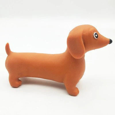 Stretchable pink pig-shaped stress relief toy made from soft TPR rubber