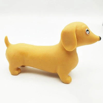 Stretchable pink pig-shaped stress relief toy made from soft TPR rubber