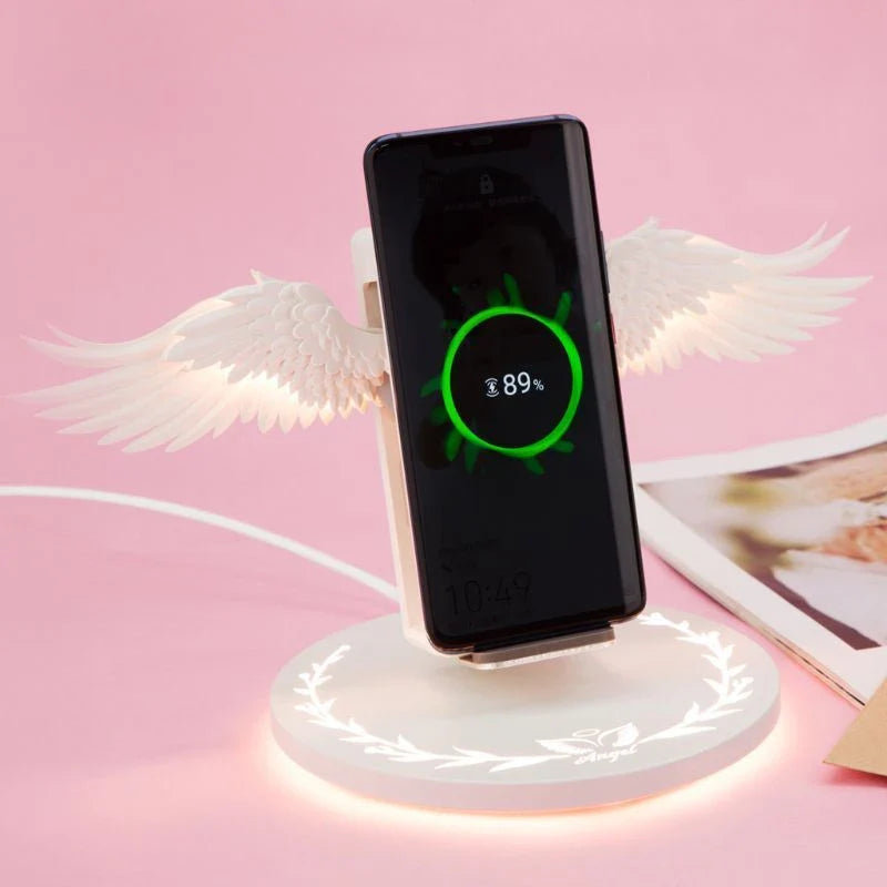 Awe-Inspiring Wireless Charging Angel Wings - Elevate Your Mobile Experience with Mesmerizing Design and Fast Charging Capabilities