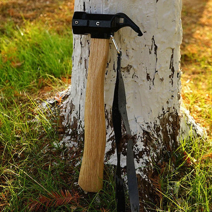 Hexagonal Shark Hammer with wooden handle and brass head for camping