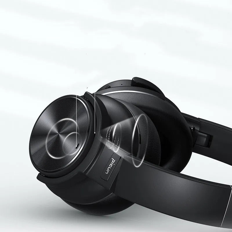 Black wireless Bluetooth headphones with active noise cancellation and an over-ear headband.