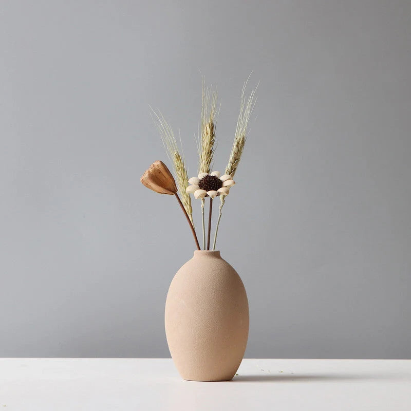 Nordic-style ceramic vase in four colours for living room decor