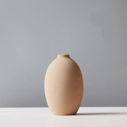 Nordic-style ceramic vase in four colours for living room decor