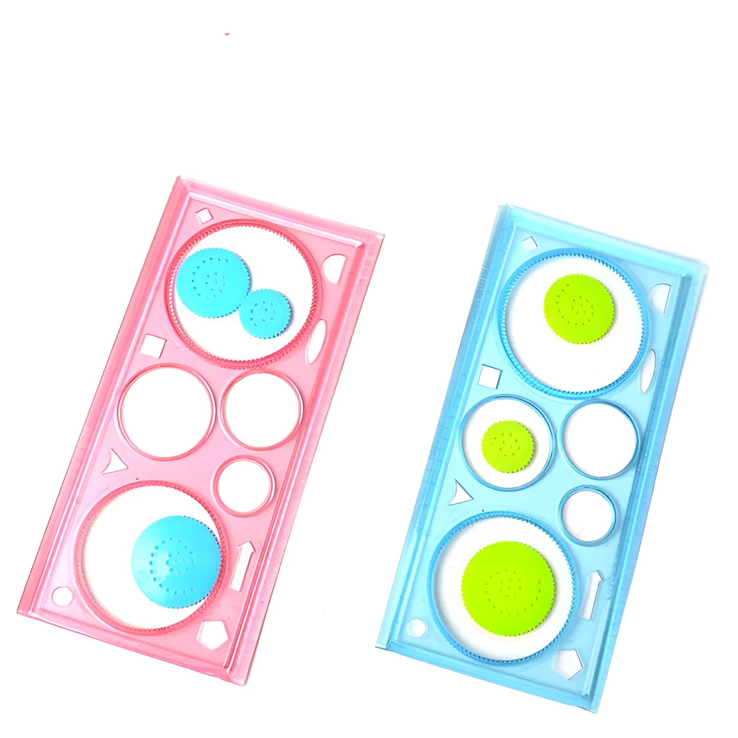 Plastic drawing template featuring a hollow wreath design for craft and stationery use.