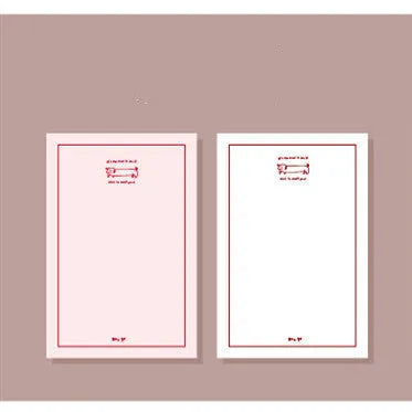 Apple-compatible memo pad showing blue tulip design with 30 pages and lined paper option