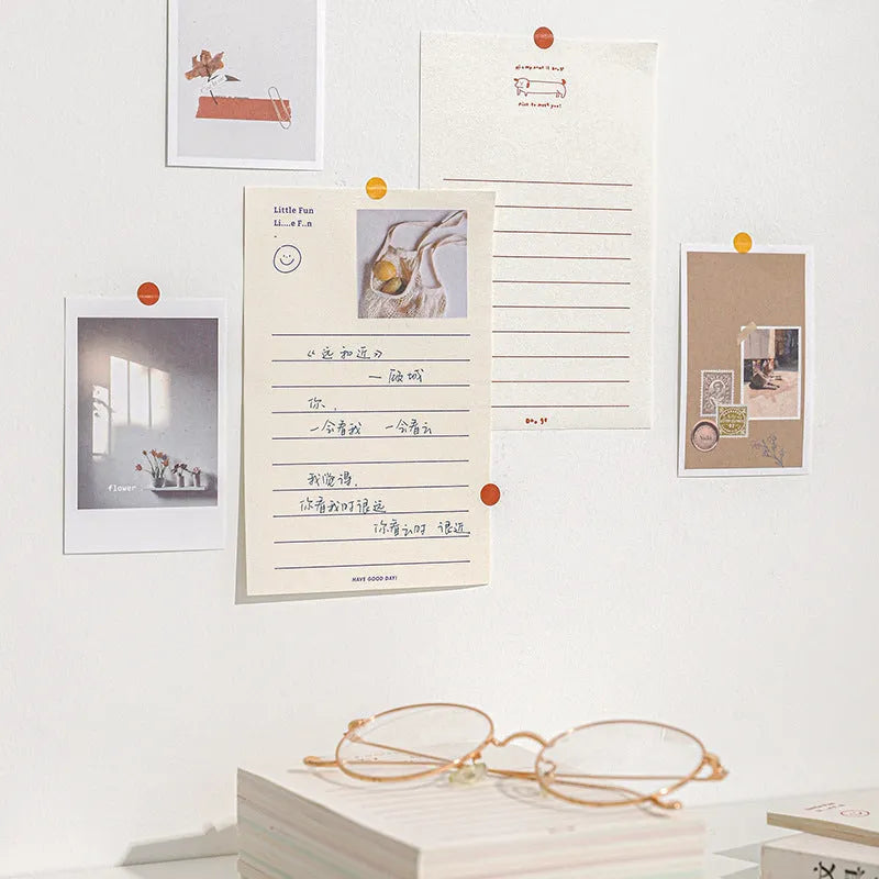 Apple-compatible memo pad showing blue tulip design with 30 pages and lined paper option