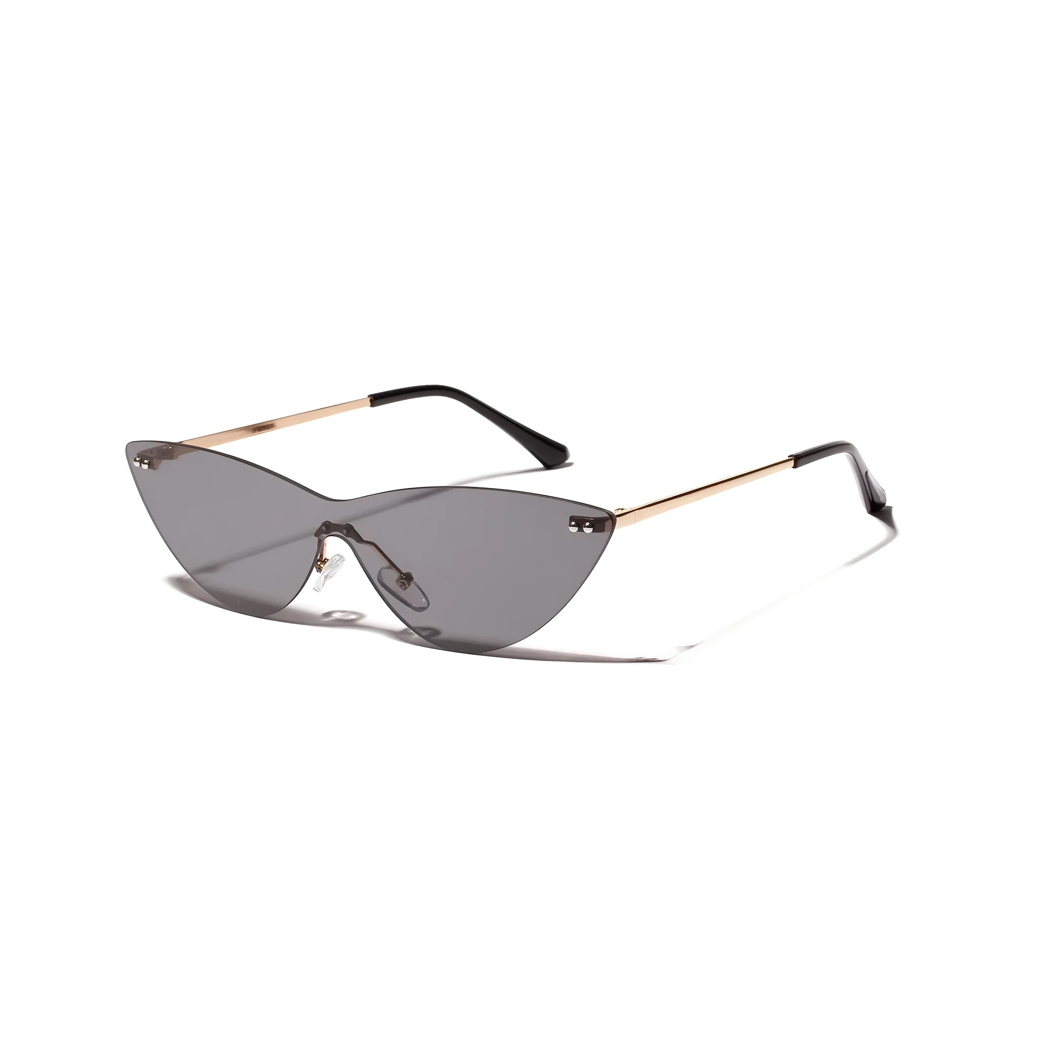 Brown metal frame vintage sunglasses with UV400 protection and polycarbonate lenses