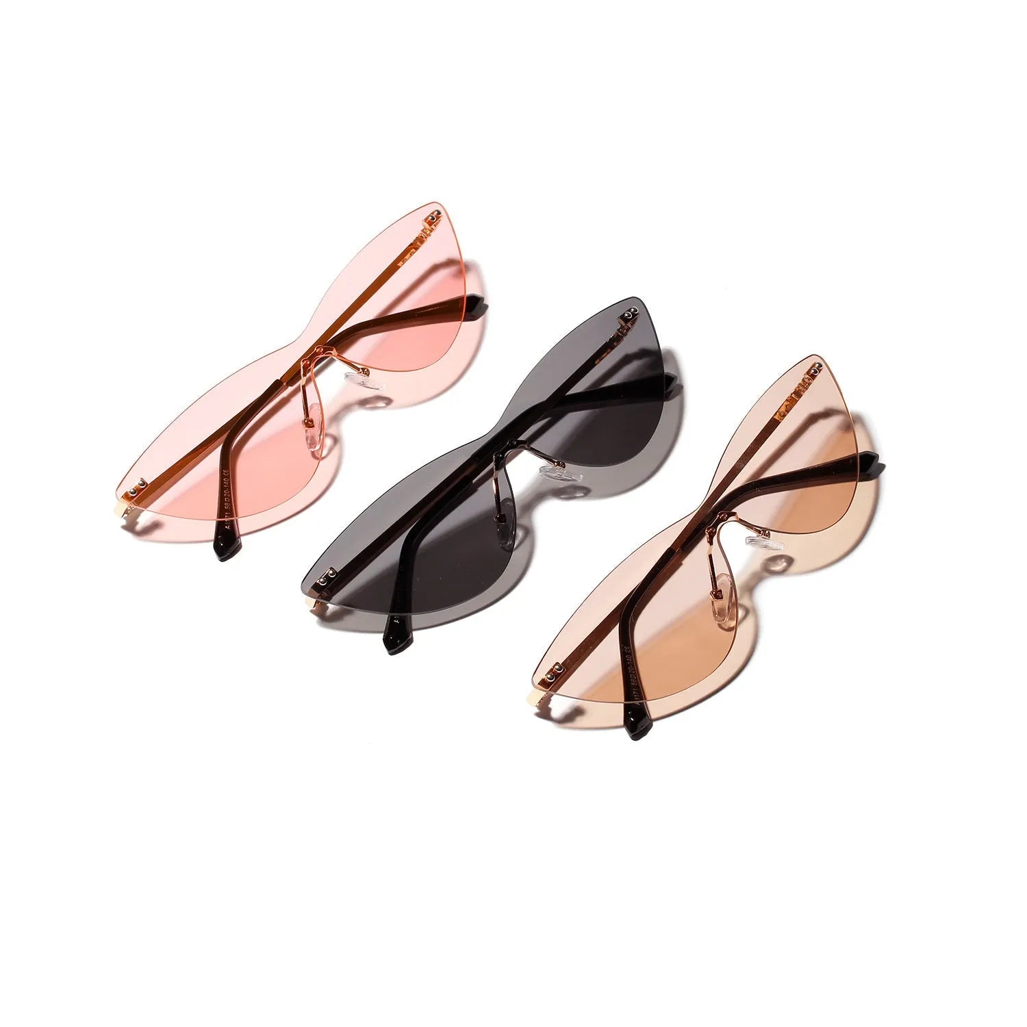 Brown metal frame vintage sunglasses with UV400 protection and polycarbonate lenses