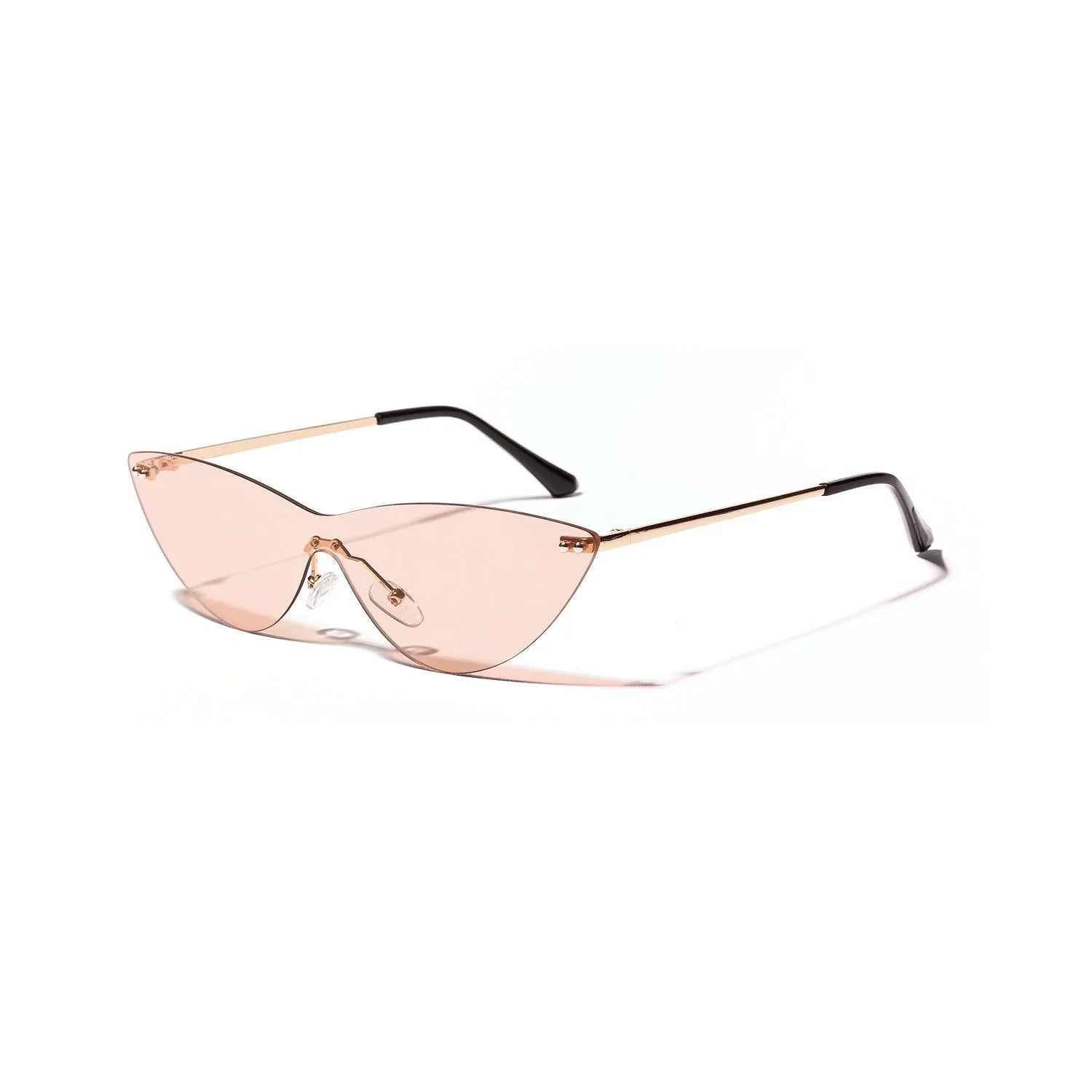 Brown metal frame vintage sunglasses with UV400 protection and polycarbonate lenses