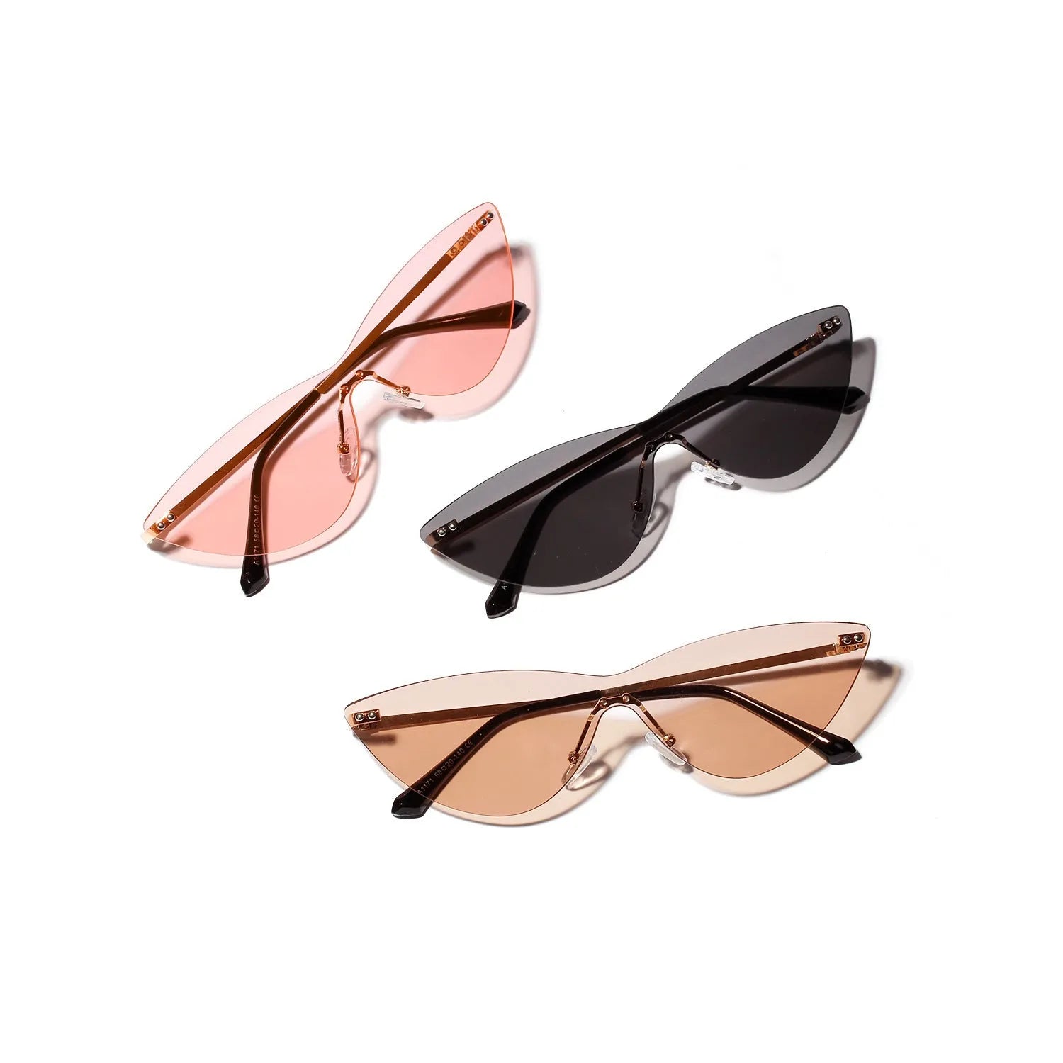 Brown metal frame vintage sunglasses with UV400 protection and polycarbonate lenses