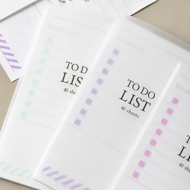 A6 sized PP frosted notebook in green colour showing perforated, tearable pages