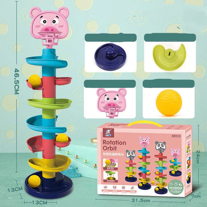 Montessori rolling ball pile tower puzzle educational toy for newborns