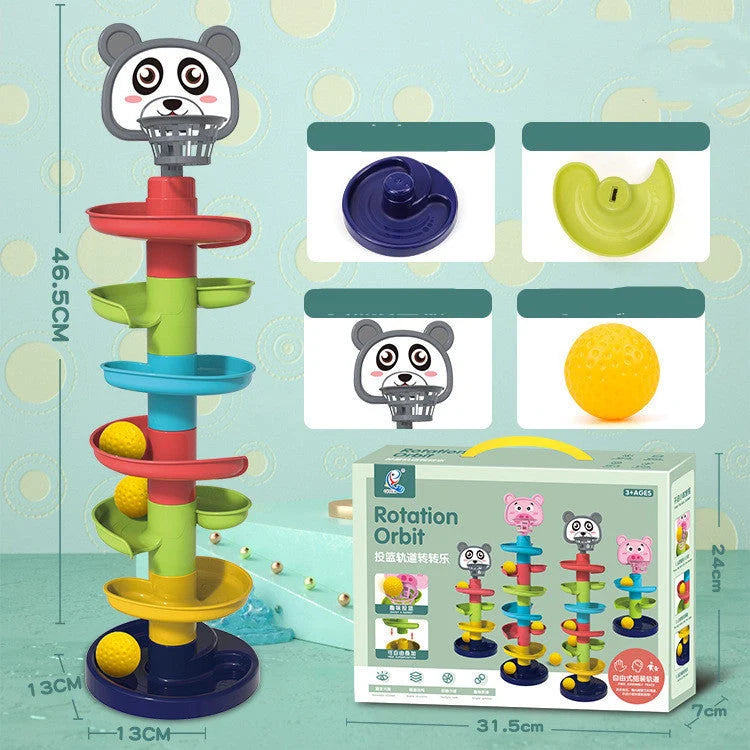 Montessori rolling ball pile tower puzzle educational toy for newborns