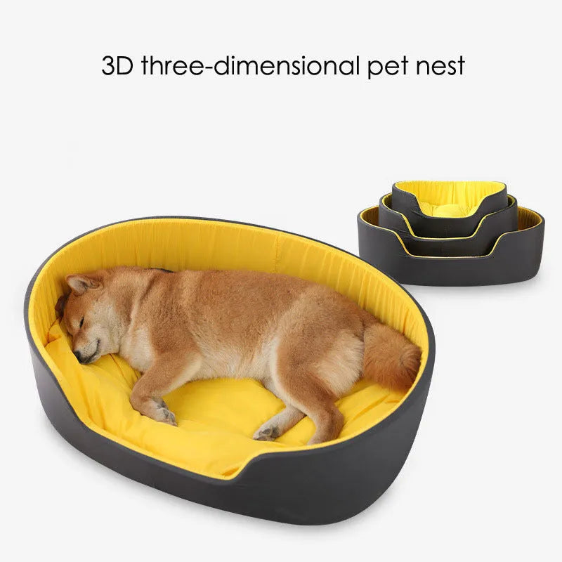 Washable cloth pet kennel for dogs and cats in black and green colour options