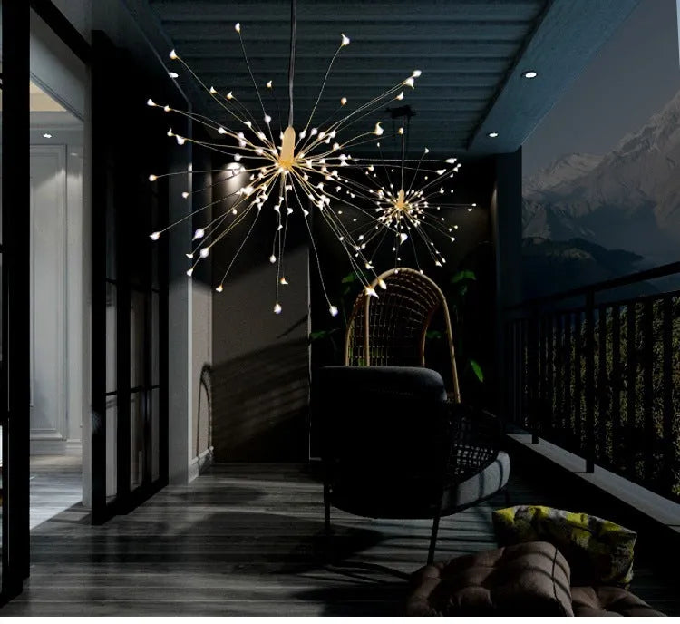 Solar-powered LED meteor shower decoration light with warm white LEDs in a PVC shell for outdoor garden use.