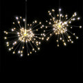 Solar-powered LED meteor shower decoration light with warm white LEDs in a PVC shell for outdoor garden use.