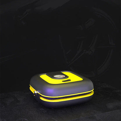 Portable mini air pump for car tires with digital display and compact design