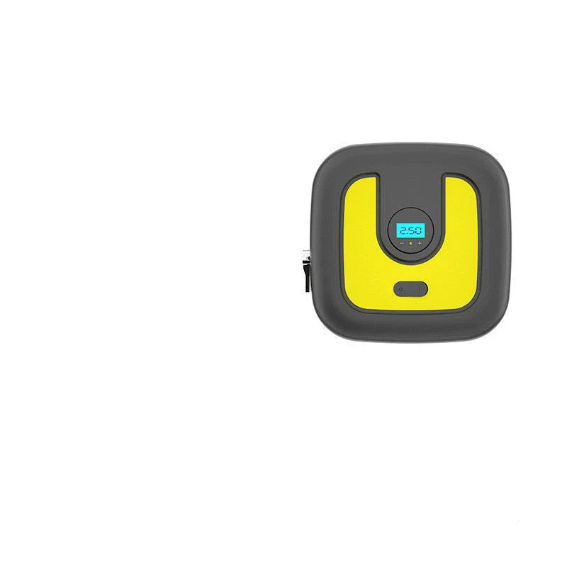Portable mini air pump for car tires with digital display and compact design