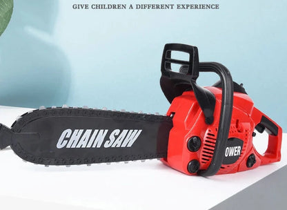 Kids electric chainsaw toy with real engine sound, safe for children
