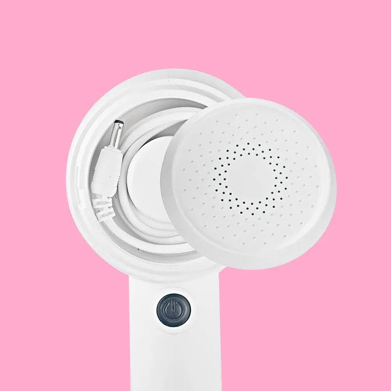 White rechargeable electric clothes shaver for removing fabric pills from jerseys