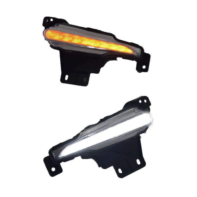 Angkesaila LED daytime running light for Mazda 3, black ABS housing, white LED illumination, pair of lights