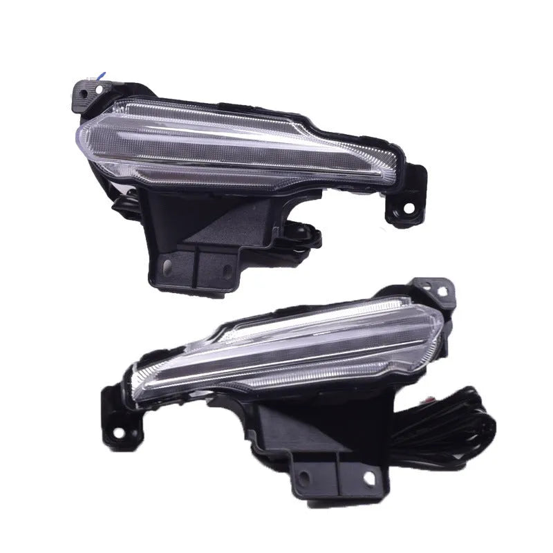 Angkesaila LED daytime running light for Mazda 3, black ABS housing, white LED illumination, pair of lights