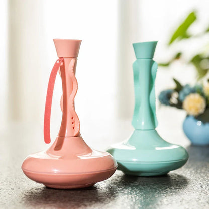 Mini portable ultrasonic washing machine in pink, white, and green options