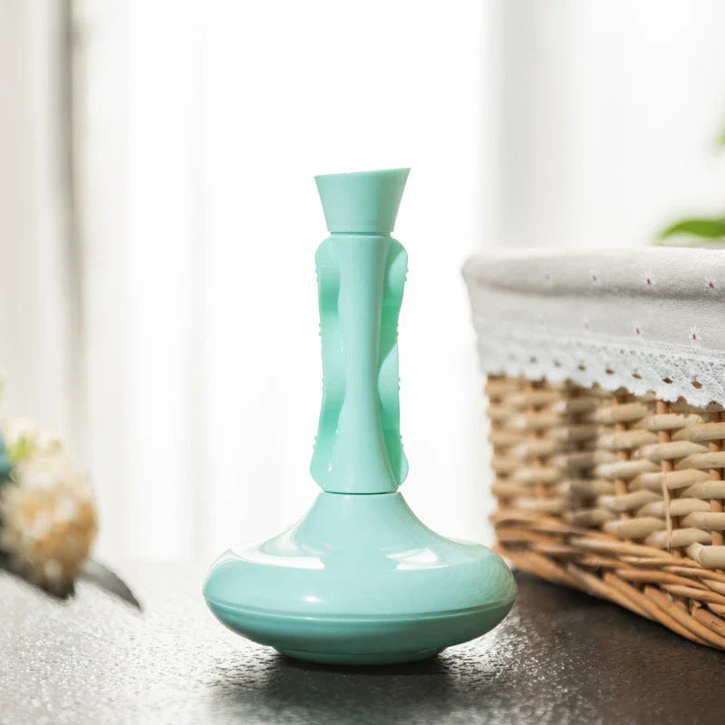 Mini portable ultrasonic washing machine in pink, white, and green options