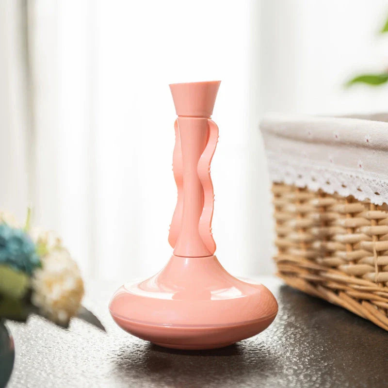 Mini portable ultrasonic washing machine in pink, white, and green options