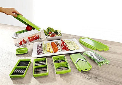 Premium Multifunctional Vegetable Chopper with Sharp Stainless Steel Blades and ABS Plastic Body