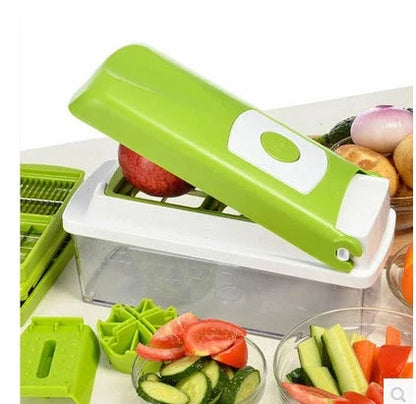 Premium Multifunctional Vegetable Chopper with Sharp Stainless Steel Blades and ABS Plastic Body