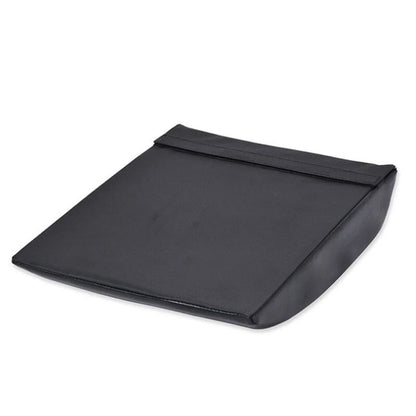 Portable black sit-up pad for abdominal training, dimensions 37x30x7cm