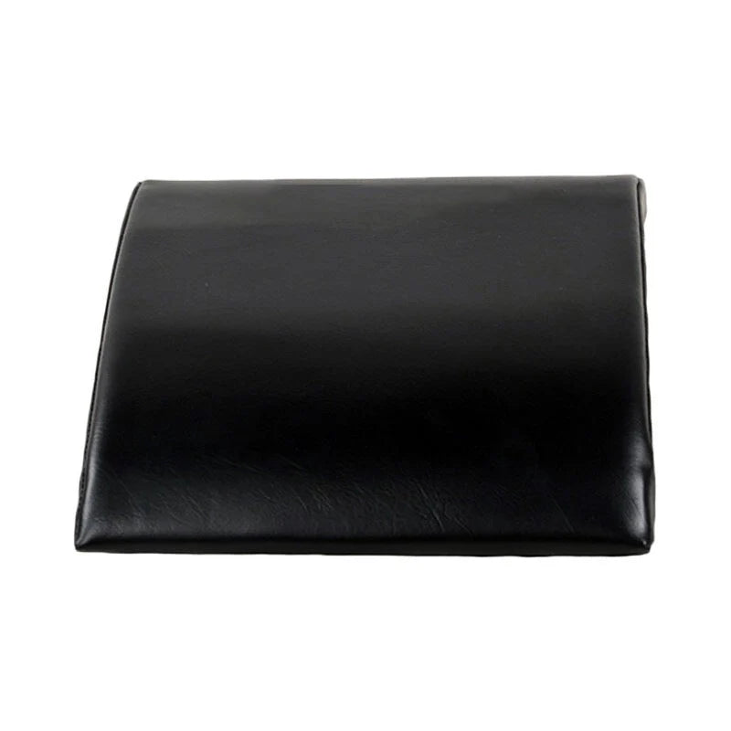 Portable black sit-up pad for abdominal training, dimensions 37x30x7cm
