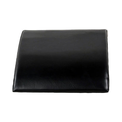 Portable black sit-up pad for abdominal training, dimensions 37x30x7cm