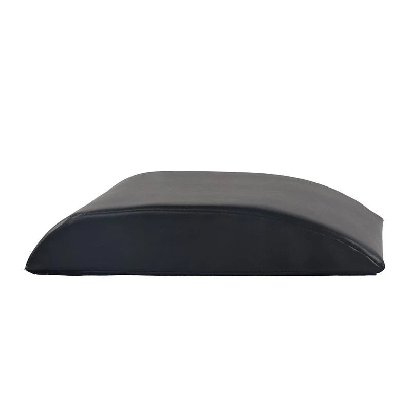 Portable black sit-up pad for abdominal training, dimensions 37x30x7cm